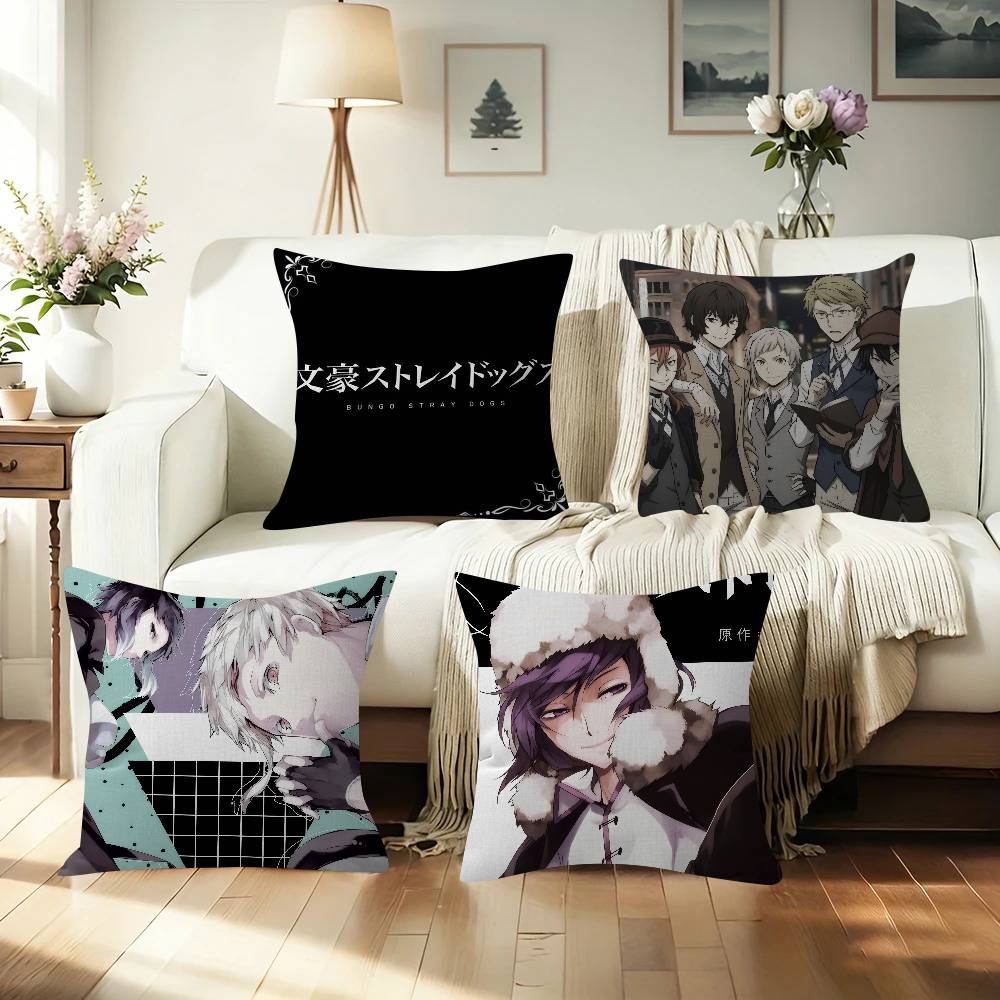 Home.Textiles Cushion - Anime B-Bungo Sokak Köpekleri Minder Örtüsü