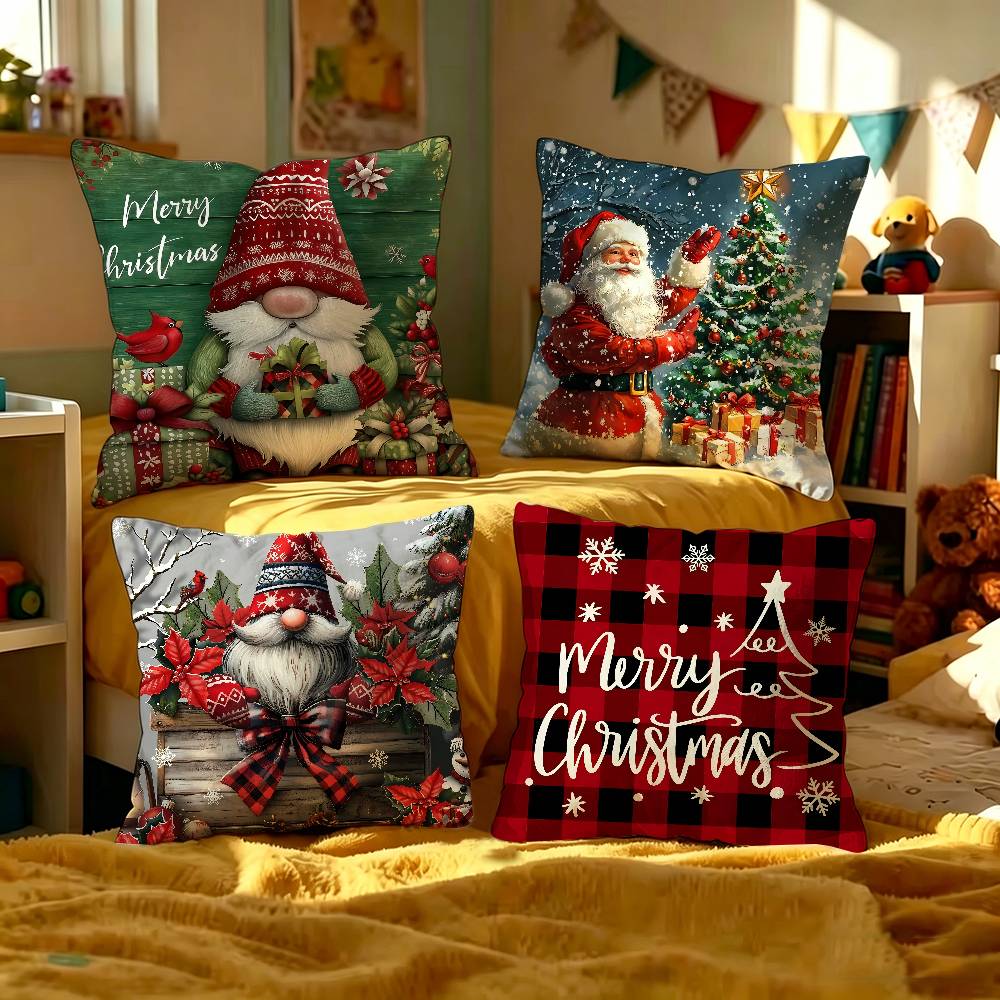 Home.Textiles Cushion - Şenlikli Noel Yastık Kılıfları Karikatür Kanepe
