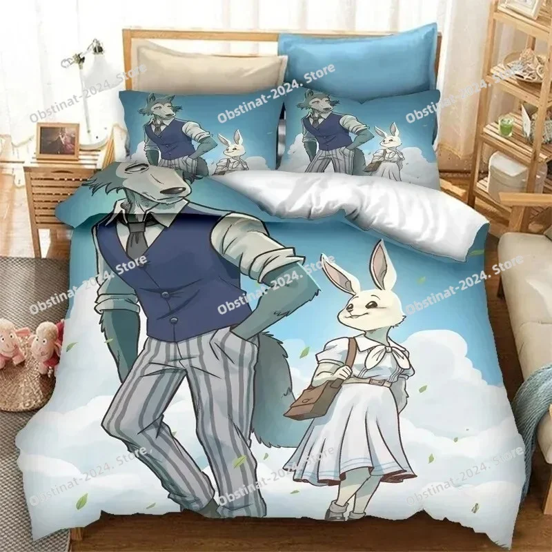Home Textiles Super Soft - Anime BEASTARS Nevresim Takımı Baskılı Yatak