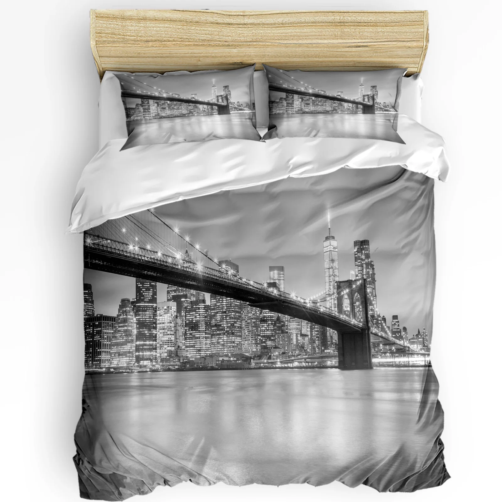 Home Textiles New York - 3 Parça Nevresim Takımı Gri New