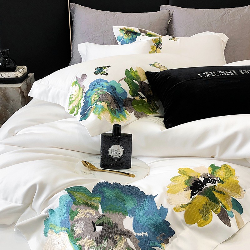 Nakış beyaz 800TC mısır pamuk  - Home Textiles Super Soft incelemesi ve fiyatı