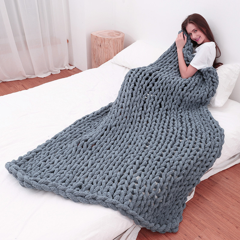 El Örgüsü Kalın Battaniye Kalı - Throw Blanket Chunky Knit incelemesi ve fiyatı